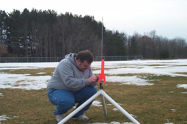 Shawn readies his three motor cluster Baby Bertha