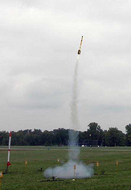 Chris's tube fin rocket just before things went really bad