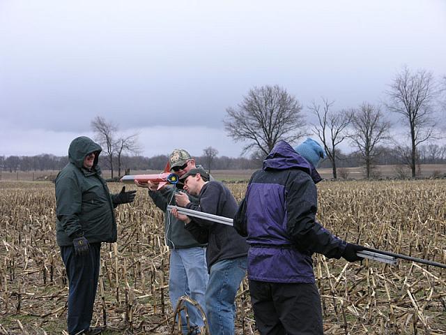 Prepping Dale's Halo Dart for a test of his CO2 ejection system