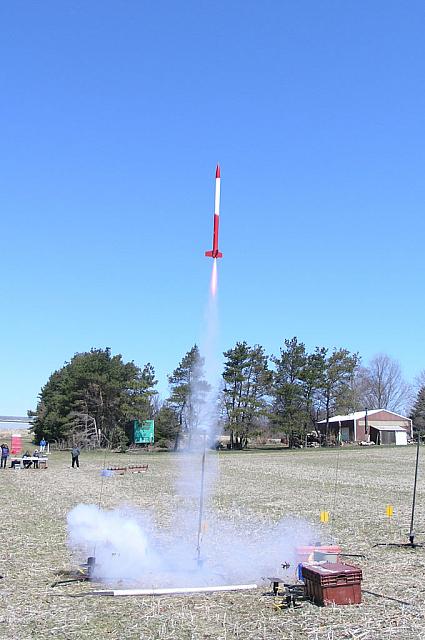Puff of smoke on the left is from a charge connected to the test switch