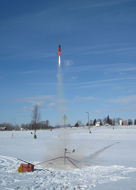 One of Carl's flights. Unfortunately it's part of the rocket display in the trees. 