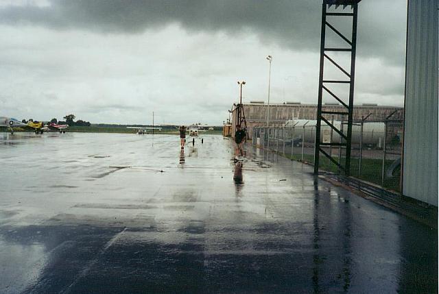 Covington flight line after another rain shower
