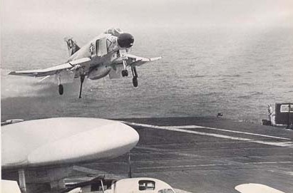 VF-21 F-4B landing - from 1965 Cruisebook - Courtesy of Bill Bernhardt