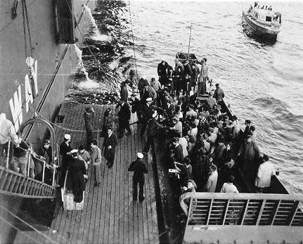 Rocket Scientests including Werner Von Braun boarding for the launch