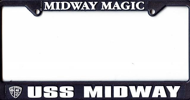 License plate frame - Get yours at the Midway Jet Shop! Courtesy of Eddie Miller