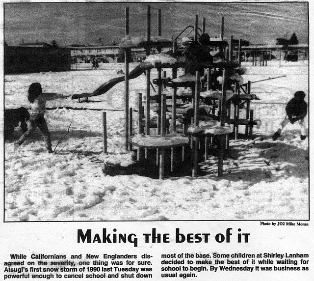 NAF Atsugi snow storm - courtesy of Gary Fusaro