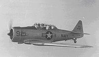 SNJ-921 April 1953. On returning from the ship I noticed Joe Sinkking out by the second aircraft.  Aircraft buno 921was nowhere