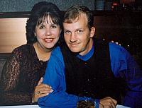 Jeanette Olivera and SDACM Volunteer Bill Purcell enjoy dinner at the "Top of the World" restaurant located hi