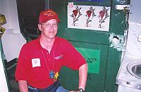 Troy and his roses - June 2004