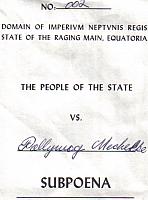 John Mechelke's wog subpoena [front]