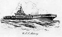 1940's CVB-41 USS Midway Post Card