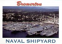 USS Midway at NAS Bremerton post card
