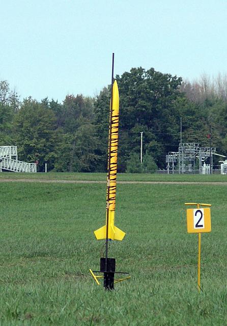 Chris Palmer's Tiger paint scheme looks great on this cluster rocket