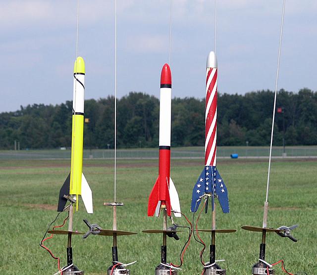 First round of Big Bertha spot landers. From the left, Art Upton's Bertha/Ranger hybrid, Tom Kurecka's, and Roger Sadowsky's