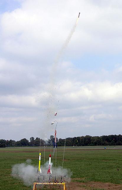 Roger suffered a cato. That's the motor stuffer tube burning above it