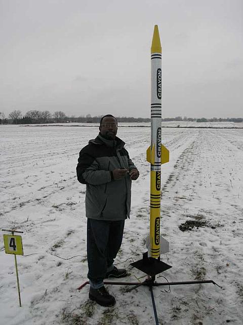 Eldred and his two stage Crayola Crayon roc