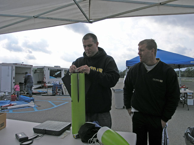 Gabe prepping his Mini Mag