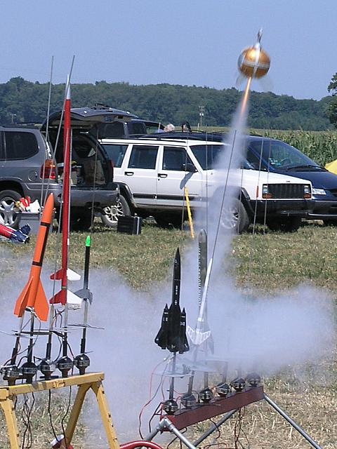 Launching John Tolppi's Holy Hand grenade.