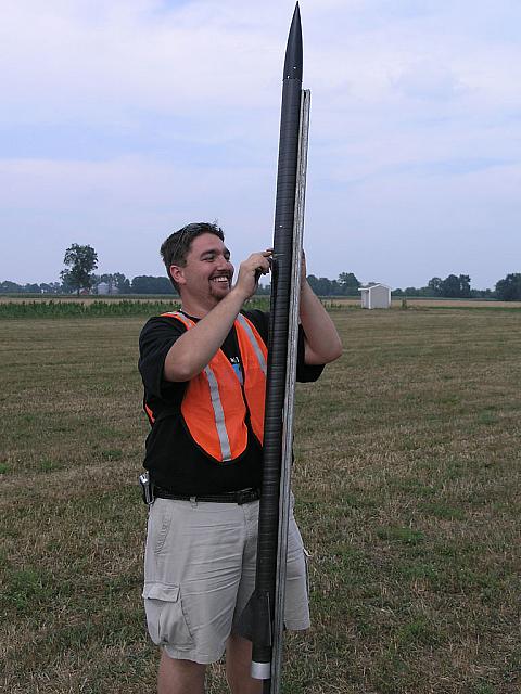 Daniel Griswold preps a carbon fiber screamer