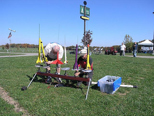 Randy Gilbert and Tony prep models for launch