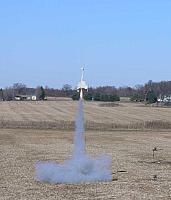 Chris Bayus' Klingon Battle Cruise launch - Beautiful flight complete with Klingon symbol on the chute!