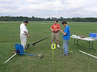 Art Upton, Dan Griswold, and Scott Miller prepare Dan's hybrid