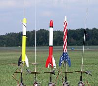 First round of Big Bertha spot landers. From the left, Art Upton's Bertha/Ranger hybrid, Tom Kurecka's, and Roger Sadowsky's