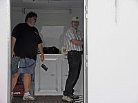 Roger and Tony setting up in the morning