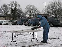 Tom preps his Nike Defender