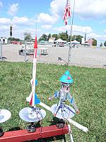 My Semroc Squire (L) and Kathy Miller's Outlander