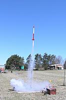 Puff of smoke on the left is from a charge connected to the test switch