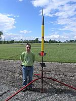 Curtis and his L2 cert rocket Thump