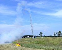 Flight trail of the Saturn...