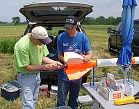 Buzz and Scott prep the Marauder - Andy Tomasch photo