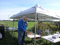 Bob Dickinson at the check-in table