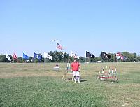 Roger Sadowski and his excellent flag display